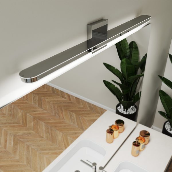 Modern LED Vanity Lights for Bathroom 32IN 16W Daylight White Chrome Light Fixtures Bathroom Lights Over Mirror Vanity Lighting Fixtures Vanity Light