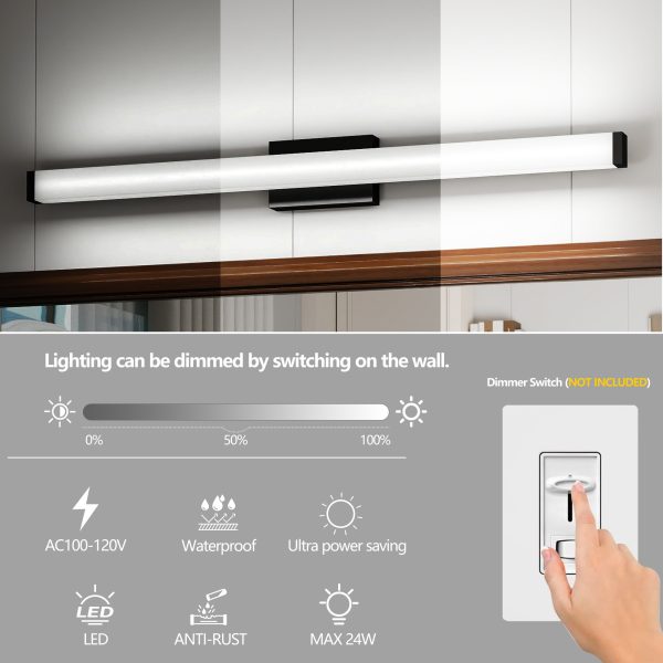4-137.jpg Black Modern Bathroom Light Fixtures Over Mirror 41 inch LED Vanity Lights Bar for Bath