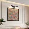 Picture Light Battery Operated with Remote, LED Black Art Lights for Paintings Rechargeable Dimmable and Timer, 16in Wall Sconce for Art Painting Gallery Adjustable Swing Arm for Display
