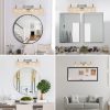 23" Nickel Finish Vintage Crystal Vanity Light - Elegant 4-Light Bathroom Mirror Fixture with Clear Glass Shades (No Bulbs)