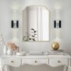 17"(H) Contemporary Crystal Wall Light, Chrome Finish with Bubble Crystal, 2-Light Sconce for Bathroom, Bedroom, Hallway C Modern Indoor Lighting Fixture