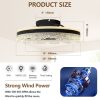 20" Smart Silent Ceiling Fan with Light C Flush Mount LED Fan Lamp with Hidden Blades and Natural Airflow System, Designed for Bedroom, Kids' Room and Study Room