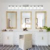 10-Light Bathroom Light Fixtures, 65.52inch Nickel Vanity Light with Milky White Glass Shade, Modern Bathroom Wall Lights Over Mirror, Farmhouse Wall Sconces Lighting for Bedroom Living Room