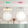4-39.jpg Brushed Nickel Bathroom Light Fixtures, 4-Light Modern Vanity Light Over Mirror, Wall Sconces with Milky White Frosted Glass Shades, E26 Socket (Bulbs Not Included)