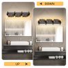 4-51.jpg Industrial Bathroom Vanity Light,4-Light Bathroom Lights Over Mirror with Clear Glass Globe Shade and Metal Base, Matte Black Bathroom Vanity Light Fixture(Bulbs Not Included)