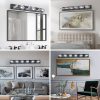 40" Modern 6-Light LED Vanity Light - Sleek Bathroom Wall Fixture, Iron & Acrylic, Dimmable & Energy-Efficient, Ideal for Mirror Lighting