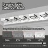 39" Modern Chrome 4-Light LED Vanity Light, Square Acrylic Lampshades Wall Mount Fixture for Bathroom, Mirror Lighting