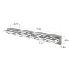 45" Modern Chrome 7-Light LED Vanity Light, Square Acrylic Lampshades Wall Mount Fixture for Bathroom, Mirror Lighting