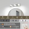 4-77.jpg LED Modern 3 Light White Rotating Oval Acrylic with Chrome Base 21 Inch Vanity Light Over Mirror Lighting Fixture