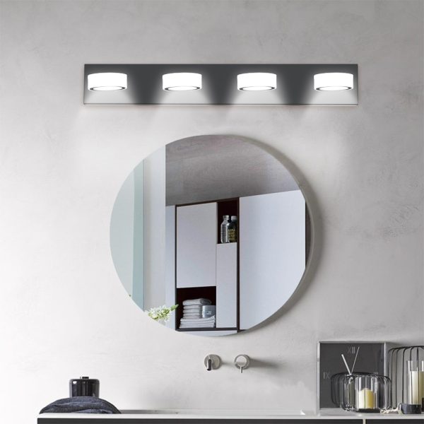 29" Modern 4-Light LED Vanity Light, Sleek Black Bathroom Wall Light Fixture for Mirror, Shower, and Bathroom Decor