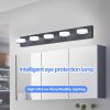 37" Modern 5-Light LED Vanity Light, Sleek Black Bathroom Wall Light Fixture for Mirror, Shower, and Bathroom Decor