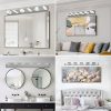 45" Modern 6-Light LED Vanity Light, Sleek Chrome Bathroom Wall Light Fixture for Mirror, Shower, and Bathroom Decor