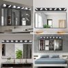 Modern 7-Light LED Vanity Light Fixture - Black Iron Finish with Acrylic Shades - Energy-Efficient Bathroom Wall Sconce - Dimmable for Mirror, Shower, and Bathroom Decor