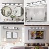 38" Modern 5-Light LED Vanity Light, Sleek Chrome Bathroom Wall Light Fixture for Mirror, Shower, and Bathroom Decor