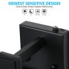 20"(H) Set of 2 Modern Outdoor Wall Lanterns with Black Metal Frame and Clear Glass, Ambient Light Sensors,Weatherproof Wall Sconces for Porch, Garage, or Entryway Lighting, E26 Bulb Compatible