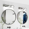 Modern Chrome LED Vanity Light, 3-Lights Wall Sconce for Bathroom and Mirror, Sleek Minimalist Design, Energy-Efficient, Easy to Install