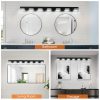 Modern Black LED Vanity Light, 7-Lights Wall Sconce for Bathroom and Mirror, Sleek Minimalist Design, Energy-Efficient, Easy to Install