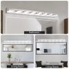 Modern Chrome LED Vanity Light, 8-Lights Wall Sconce for Bathroom and Mirror, Sleek Minimalist Design, Energy-Efficient, Easy to Install