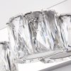 Modern Crystal 5-Light LED Wall Sconce C Elegant Chrome Bathroom Vanity Light with Clear Crystal Shades for Bathroom, Bedroom, or Hallway