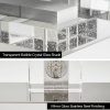 31" Modern Chrome 5-Light LED Vanity Light, Square Acrylic Lampshades Wall Mount Fixture for Bathroom, Mirror Lighting