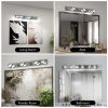 5-124.jpg LED Vanity Lights 43in Bathroom Lights Fixtures over Mirror 6 Light LED Lighting Fixture for Bathroom 18W Mirror Lighting Fixture Modern Bath Light Bar Chrome Bath