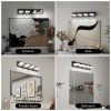 5-126.jpg LED Modern Bathroom Vanity Light Fixtures (4-Light, 25-Inch), Matte Black Modern Acrylic Bathroom Wall Lighting Fixtures Over Mirror (Cool White 6000K)