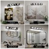 5-127.jpg LED Modern Bathroom Vanity Light Fixtures (5-Light, 32-Inch), Matte Black Modern Acrylic Bathroom Wall Lighting Fixtures Over Mirror (Cool White 6000K)
