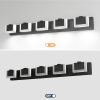5 Lights Modern Black Vanity Light Up and Down Black Bathroom Lighting Fixtures LED Bathroom Wall Light Over Mirror 6000K