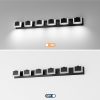 LED Black Modern Vanity Light 6 Light Matte Black Bathroom Vanity Lights Acrylic Bathroom Vanity Lights Fixtures