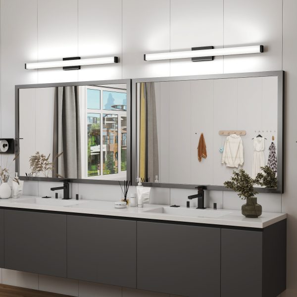 5-137.jpg Black Modern Bathroom Light Fixtures Over Mirror 41 inch LED Vanity Lights Bar for Bath