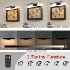 Picture Light Battery Operated with Remote, LED Black Art Lights for Paintings Rechargeable Dimmable and Timer, 16in Wall Sconce for Art Painting Gallery Adjustable Swing Arm for Display