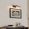 16inch Black Bathroom Light Fixtures Over Mirror Modern Dimmable LED Vanity Light for Bathroom Wall Lighting