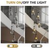 5 Light Cluster Pendant Lights, Black High Ceiling Chandeliers Adjustable, Living Room Pendant Light, Foyer Chandeliers, Stairwell Pendant Lighting, Bedroom Chandelier,E12 not including bulb