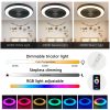 19-inch Black Ceiling Fan Light with LED RGB C Dimmable & Color-Changing, APP & Remote Control, Modern Smart Ceiling Fan for Living Room, Bedroom, and Dining Room (Silent/6-Speed/Reversible/DC Motor)
