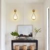 19" Set of 2 Modern Golden Wall Sconces with Opal Glass Globe, Mid-Century Design, Luxury Wall Lights for Bedroom, Living Room, Hallway (No Bulb)