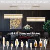 5-211.jpg Modern Rectangular Crystal Glass Chandelier, 10-Lights Glod Chandelier Lighting Contemporary Pendant Ceiling Light Fixture for Dining Room Living Room Kitchen Island