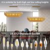 Modern Chandeliers for Dining Room, 54" Large Rectangle Gold Kitchen Chandelier Over Table, 12-Light with Smoke Glass Ceiling Lights, Farmhouse Pendant Lighting Fixture for Living Room Bedroom