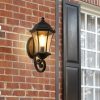 2-Pack Vintage Wall-Mounted Outdoor Lantern Light C Elegant Black Metal Sconce for Porch, Patio, and Garden Lighting (Bulb Not Included)