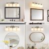 5-39.jpg Brushed Nickel Bathroom Light Fixtures, 4-Light Modern Vanity Light Over Mirror, Wall Sconces with Milky White Frosted Glass Shades, E26 Socket (Bulbs Not Included)