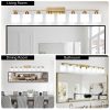 52inch Gold Bathroom Light Fixtures, Modern Bathroom Vanity Light with Milky White Glass Shade, Gold Wall Lamp Sconces for Mirror Bedroom, Living Room Hallway