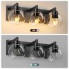 5-50.jpg Bathroom Vanity Light,Modern 3-Light Bathroom Lighting Fixtures Over Mirror with Clear Glass Shade and Metal Base,Matte Black Bathroom Lighting