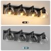 5-51.jpg Industrial Bathroom Vanity Light,4-Light Bathroom Lights Over Mirror with Clear Glass Globe Shade and Metal Base, Matte Black Bathroom Vanity Light Fixture(Bulbs Not Included)