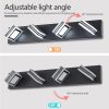 26" Modern Black 4-Light LED Vanity Light, Square Acrylic Lampshades Wall Mount Fixture for Bathroom, Mirror Lighting