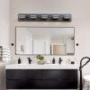 34" Modern 5-Light LED Vanity Light - Sleek Bathroom Wall Fixture, Iron & Acrylic, Dimmable & Energy-Efficient, Ideal for Mirror Lighting