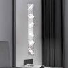 39" Modern Chrome 4-Light LED Vanity Light, Square Acrylic Lampshades Wall Mount Fixture for Bathroom, Mirror Lighting