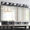 52" Modern 8-Light LED Vanity Light - Sleek Bathroom Wall Fixture, Iron & Acrylic, Dimmable & Energy-Efficient for Bathroom, Mirror Lighting