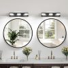 5-76.jpg LED 21 Inch Vanity Light White Round Acrylic 3 Light with Black Base Bathroom Wall Lighting Fixture