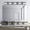 38" Modern 5-Light LED Vanity Light, Sleek Chrome Bathroom Wall Light Fixture for Mirror, Shower, and Bathroom Decor